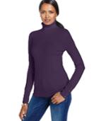 Jm Collection Button-sleeve Turtleneck, Only At Macy's