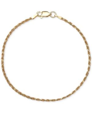 Giani Bernini Rope Chain Bracelet In 18k Gold-plated Sterling Silver, Created For Macy's