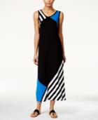 Style & Co. Petite Colorblocked Maxi Dress, Only At Macy's