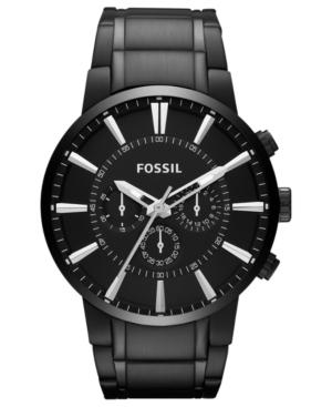 Fossil Men's Chronograph Black Tone Stainless Steel Bracelet Watch 48mm Fs4778