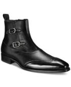 Mezlan Men's Double-buckle Wingtip Side-zipper Boots Men's Shoes