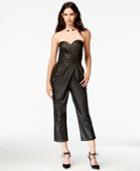 Rachel Rachel Roy Faux-leather Draped Jumpsuit