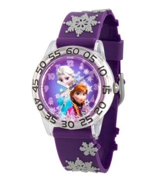 Disney Frozen Elsa And Anna Girls' Plastic Time Teacher Watch