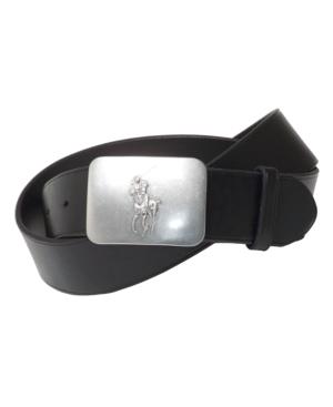 Polo Ralph Lauren Belt, Vacchetta Leather Logo Plaque