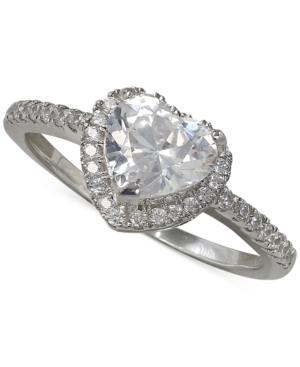 Giani Bernini Cubic Zirconia Pave Heart Ring In Sterling Silver, Only At Macy's