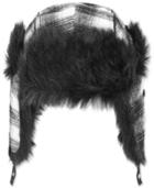 Sean John Plaid Faux-fur-lined Trapper Hat