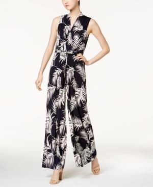 Jessica Howard Printed Belted Jumpsuit, Regular & Petite Sizes