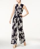 Jessica Howard Printed Belted Jumpsuit, Regular & Petite Sizes