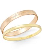 Kate Spade New York Idiom 2-pc. Gold-tone Bangle Bracelet