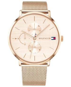 Tommy Hilfiger Women's Carnation Gold-tone Stainless Steel Mesh Bracelet Watch 40mm