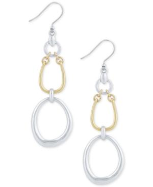 Lucky Brand Two-tone Linked Drop Earrings