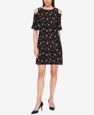 Tommy Hilfiger Printed Cold-shoulder Dress