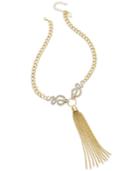 Thalia Sodi Gold-tone Pave Snake Tassel Lariat Necklace, Only At Macy's