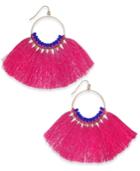 I.n.c. Gold-tone Colored Bead & Tassel Drop Earrings, Created For Macy's