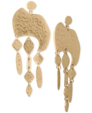 Rachel Rachel Roy Gold-tone Hammered Shaky Drop Earrings