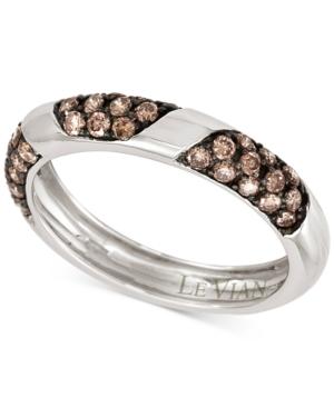 Le Vian Chocolatier Chocolate Diamonds Band (5/8 Ct. T.w.) In 14k White Gold