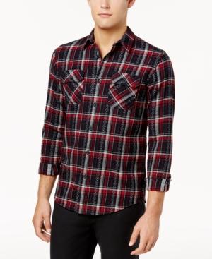 American Rag Men's Ayden Geometric Plaid Shirt, Created For Macy's