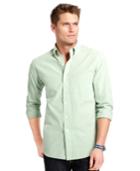 Izod Big And Tall Long-sleeve Essential Mini Checked Shirt