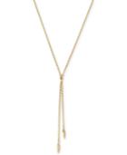 Bcbgeneration Gold-tone Pave Accented Lariat Necklace