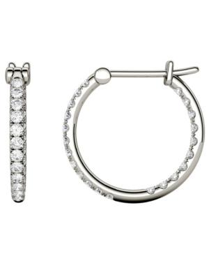 Moissanite Hoop Earrings (3/8 Ct. T.w. Diamond Equivalent) In 14k White Gold