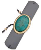 Inc International Concepts Gold-tone Turquoise-look Faux-leather Cuff Bracelet, Only At Macy's