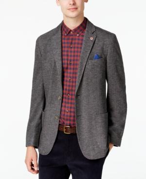 Ben Sherman Men's Slim-fit Gray Herringbone Sport Coat