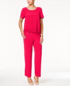 Ny Collection Laser-cutout Popover Jumpsuit