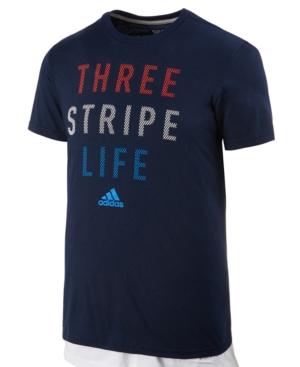 Adidas Men's 3-stripe Life Graphic T-shirt, Only At Macys