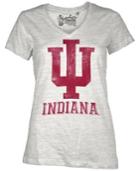 Royce Apparel Inc Women's Short-sleeve Indiana Hoosiers V-neck T-shirt