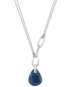Swarovski Parallele Silver-tone & Faceted Stone Pendant Necklace