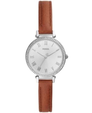 Fossil Women's Kinsey Brown Leather Strap Watch 28mm