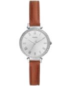Fossil Women's Kinsey Brown Leather Strap Watch 28mm