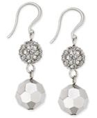 Charter Club Silver-tone Metallic And Pave Drop Earrings, Only At Macy's