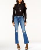 Joe's Provocateur Raw-hem And Ripped Bootcut Jeans