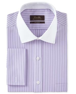 Tasso Elba Men's Classic-fit Non-iron French Cuff Dress Shirt With Contrast Collar, Only At Macy's