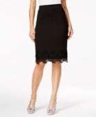 Thalia Sodi Lace-trim Pencil Skirt, Only At Macy's