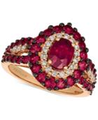 Le Vian Certified Passion Ruby (2 Ct. T.w.) & Diamond (1/4 Ct. T.w.) Ring In 14k Rose Gold