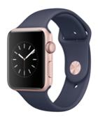 Apple Watch Series 2 42mm Rose Gold-tone Aluminum Case With Midnight Blue Sport Band