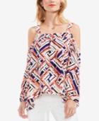 Vince Camuto Square-neck Cold-shoulder Top