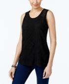 Style & Co Lace Embroidered Top, Only At Macy's