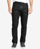 William Rast Men's Slim Straight Fit Stretch Moto Jeans