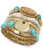 Lucky Brand Two-tone Stone Stack Ring