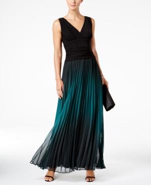 Sl Fashions Ombre Pleated Gown