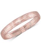 Italian Gold Stretch Bangle Bracelet In 14k Yellow, White Or Rose Gold, Made In Italy