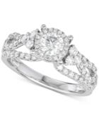 Diamond Weave Engagement Ring (1-1/3 Ct. T.w.) In 14k White Gold