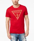 Guess Men's Classic Triangle Metallic Logo-print T-shirt