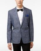 Ben Sherman Men's Slim-fit Blue And Gray Paisley Cotton Dinner Jacket