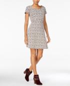 Maison Jules Printed Fit & Flare Dress, Only At Macy's