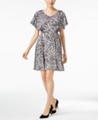 Ny Collection Flutter-sleeve A-line Dress