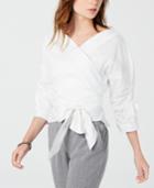 Xoxo Juniors' Ruched-sleeve Wrap Blouse